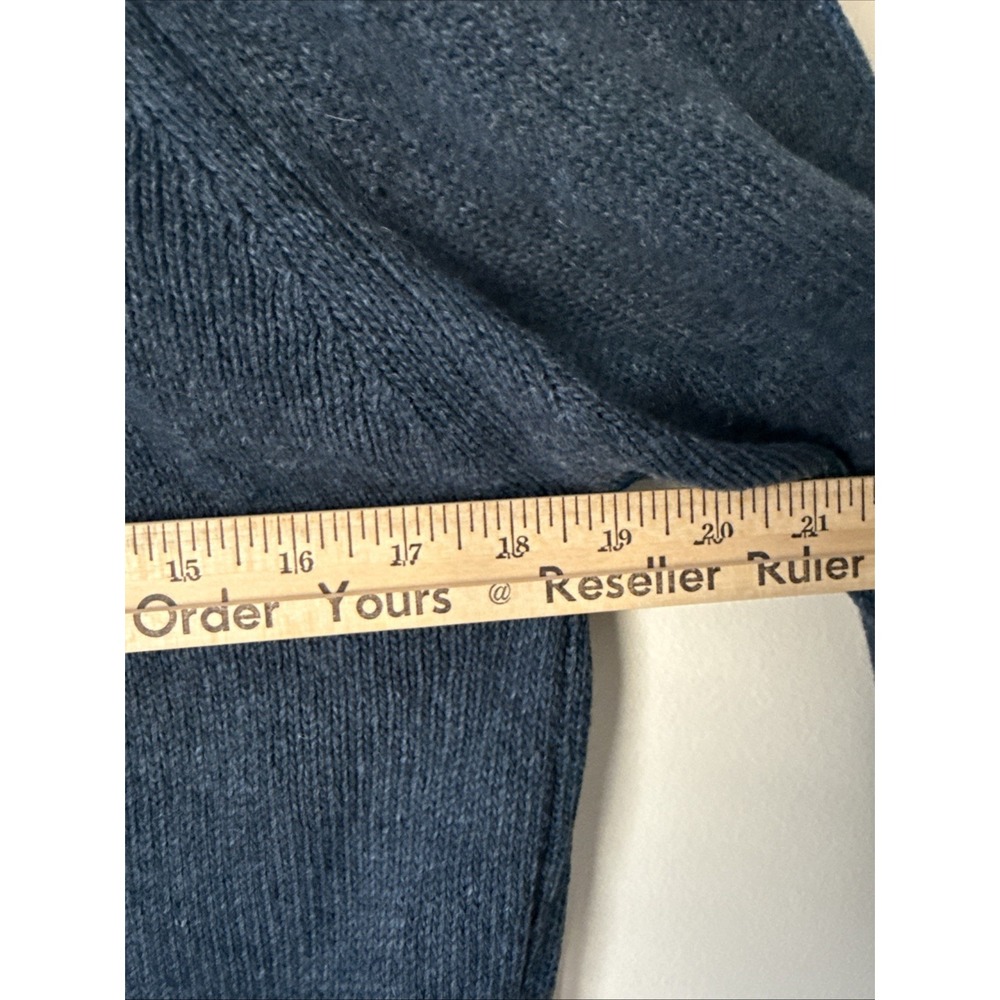 Dark Blue Nordic Yoke Button-Up Cardigan Sweater - Picture 4 of 7